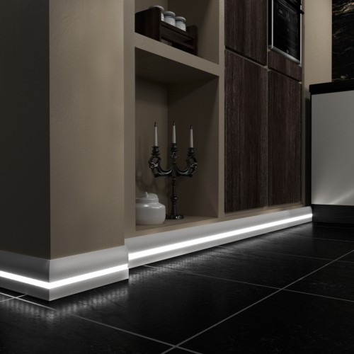 Плинтус МДФ под покраску Evrowood PN 080 Led с подсветкой 2000×95×16 Плинтус МДФ под покраску Evrowood PN 080 Led с подсветкой 2000×95×16