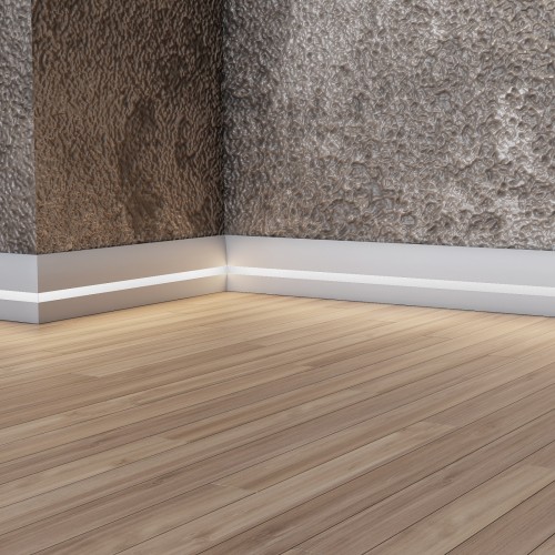 Плинтус МДФ под покраску Evrowood PN 080 Led с подсветкой 2000×95×16 Плинтус МДФ под покраску Evrowood PN 080 Led с подсветкой 2000×95×16