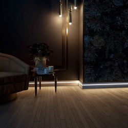 Плинтус МДФ под покраску Evrowood PN 101 Led с подсветкой 2000×100×16