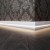 Плинтус МДФ под покраску Evrowood PN 120 Led со светодиодной подсветкой 110x16 фото в интерьере