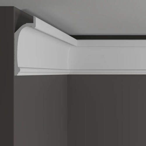 Потолочный плинтус под покраску Decor-Dizayn Estet DD518 2000×45×125
