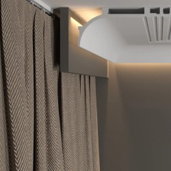 Потолочный плинтус под покраску Decor-Dizayn Modern DD520 с подсветкой 2000×70×140