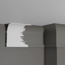Потолочный плинтус под покраску Decor-Dizayn Modern DD520 с подсветкой 2000×70×140