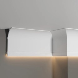 Потолочный плинтус под покраску Decor-Dizayn Modern DD520 с подсветкой 2000×70×140