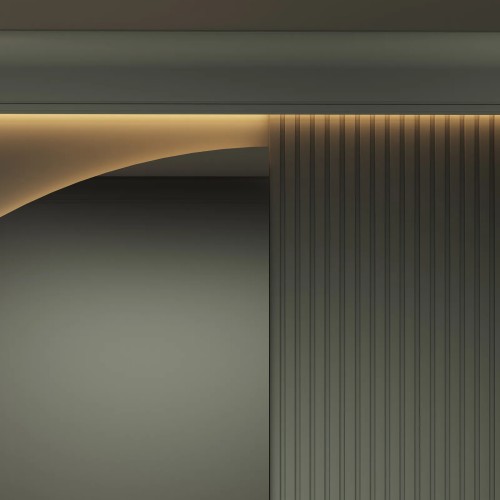 Потолочный плинтус под покраску Decor-Dizayn Modern DD520 с подсветкой 2000×70×140