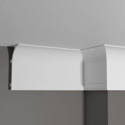 Потолочный плинтус под покраску Decor-Dizayn Modern DD520 с подсветкой 2000×70×140