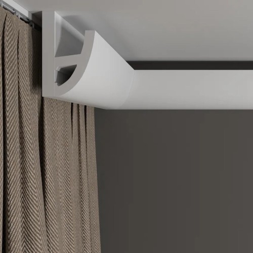 Потолочный плинтус под покраску Decor-Dizayn DD510 с подсветкой 2000×49×80