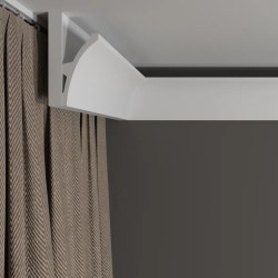 Потолочный плинтус под покраску Decor-Dizayn DD512 с подсветкой 2000×40×80