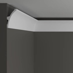 Потолочный плинтус под покраску Decor-Dizayn DD512 с подсветкой 2000×40×80