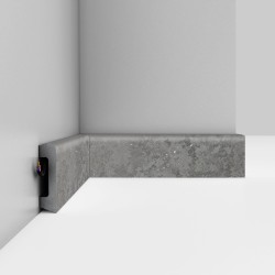 Плинтус Decomaster Травертин светлый мерцающий D234-1629G 2400×58×16