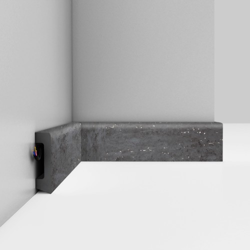 Плинтус Decomaster Травертин темный мерцающий D234-1632G 2400×58×16 Плинтус Decomaster Травертин темный мерцающий D234-1632G 2400×58×16