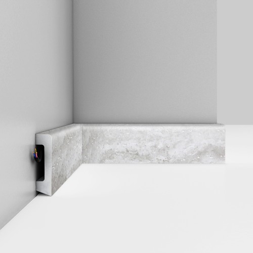 Плинтус Decomaster Кварц белый D234-1634 2400×58×16 Плинтус Decomaster Кварц белый D234-1634 2400×58×16