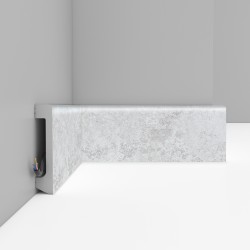 Плинтус Decomaster Травертин светлый D235-1619 2400×80×17