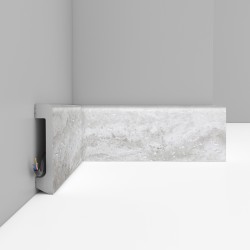 Плинтус Decomaster Кварц белый D235-1634 2400×80×17