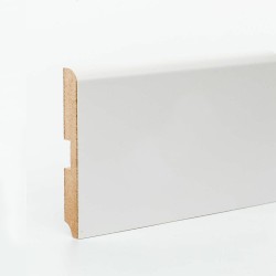 Плинтус МДФ ламинированный DeArtio White W02-120 2050×120×16