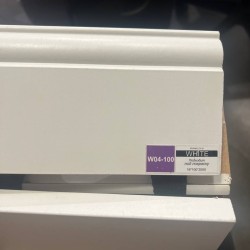 Плинтус МДФ ламинированный DeArtio White W04-100 2050×100×16