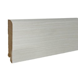 Плинтус МДФ ламинированный DeArtio Ясень белый B302-01 2050×80×16