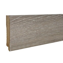 Плинтус МДФ ламинированный DeArtio Дуб темно-серый B302-09 2050×80×16