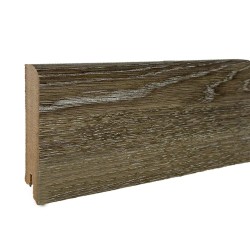 Плинтус МДФ ламинированный DeArtio Дуб антрацит B302-18 2050×80×16