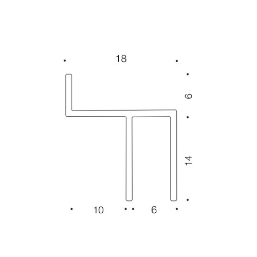 Плинтус алюминиевый теневой Ликорн С-11.2.3 черный 2000×20×18 Плинтус алюминиевый теневой Ликорн С-11.2.3 черный 2000×20×18