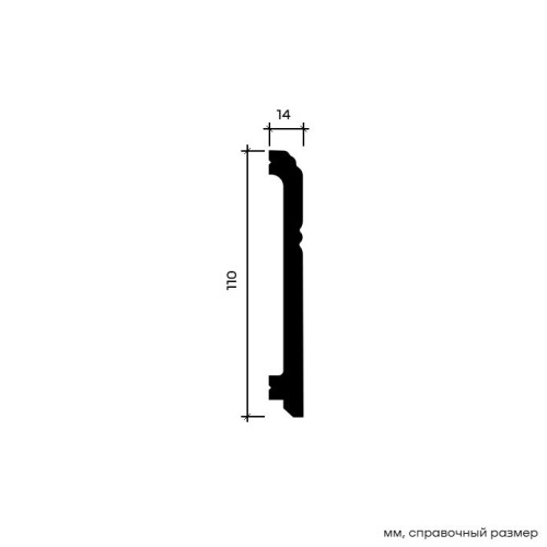 Плинтус под покраску Европласт 6.53.103 2000×110×14 Плинтус под покраску Европласт 6.53.103 2000×110×14