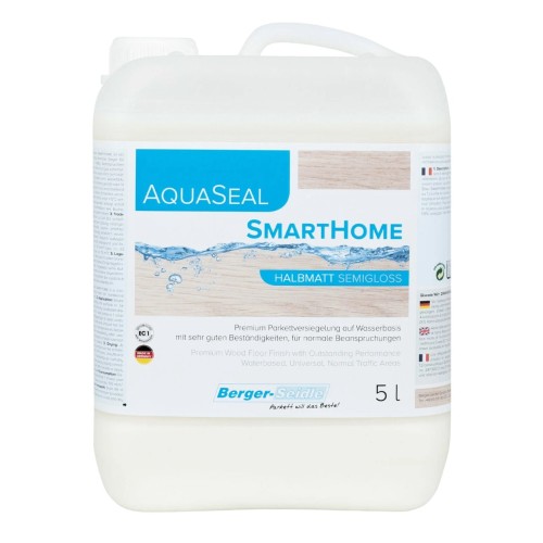 Лак для паркета Berger-Seidle AquaSeal SmartHome матовый 5 л Лак для паркета Berger-Seidle AquaSeal SmartHome матовый 5 л