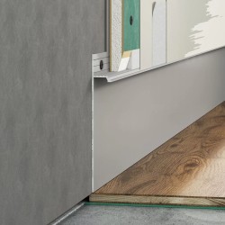 Плинтус алюминиевый скрытый с подсветкой Laconistiq Regular 41-100-300 без покрытия 3000×80×13