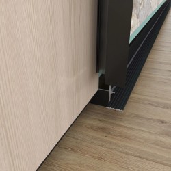 Профиль алюминиевый теневой с подсветкой Laconistiq Multilevel Черный RAL 9005 25-21-300 матовый 3000×46,3×27,7