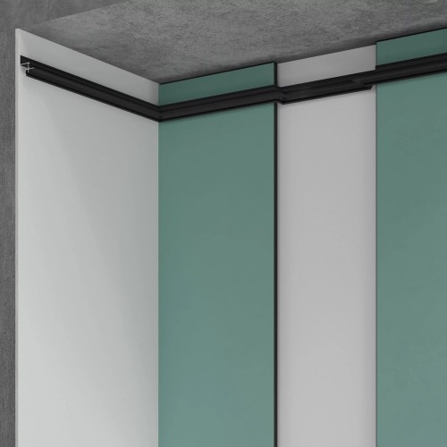 Профиль алюминиевый теневой с подсветкой Laconistiq Multilevel Черный RAL 9005 27-21-300 матовый 3000×46,5×28,7