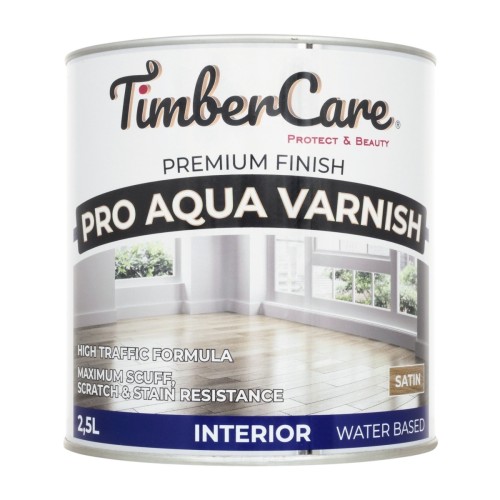 Лак для паркета TimberCare Pro Aqua Varnish 350074 полуматовый 2,5 л Лак для паркета TimberCare Pro Aqua Varnish 350074 полуматовый 2,5 л
