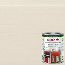 Лазурь для дерева Biofa 5075 цвет 0001 Белый 0,4 л