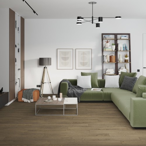 Кварцвиниловый SPC ламинат Damy Floor Family Дуб Мокко 0030-6 1220×180×4