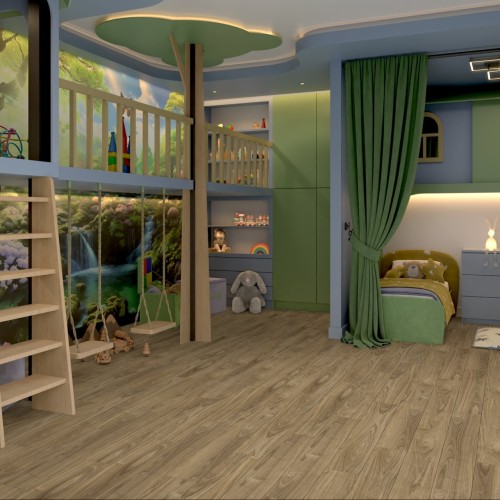 Кварцвиниловый SPC ламинат Damy Floor Family Орех Европейский 0036-2 1220×180×4