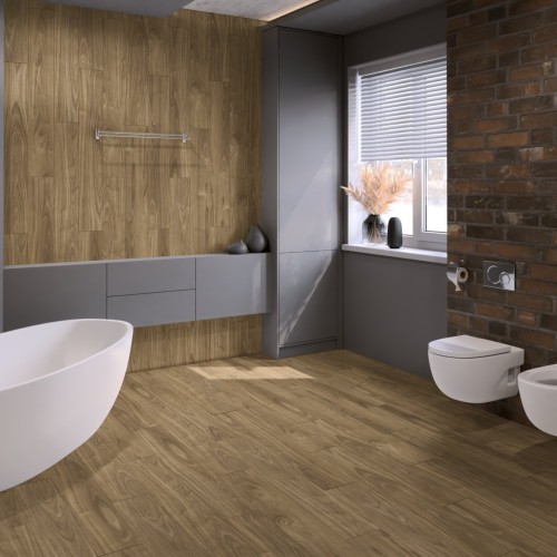 Кварцвиниловый SPC ламинат Damy Floor Family Орех Европейский 0036-2 1220×180×4