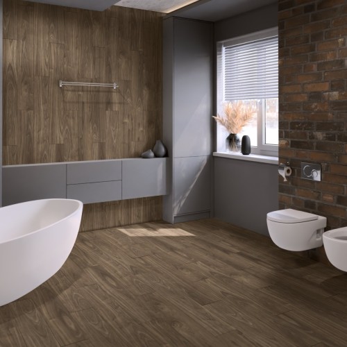 Кварцвиниловый SPC ламинат Damy Floor Family Орех Американский 0036-3 1220×180×4