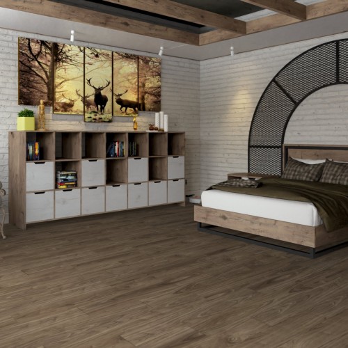 Кварцвиниловый SPC ламинат Damy Floor Family Орех Американский 0036-3 1220×180×4