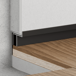 Вставка алюминиевая для теневого плинтуса Ликорн С-10.2.1 Серебристый 2000×50×20