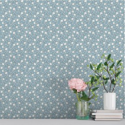 Обои Aura Spring Petit flowers blue 1905-1 10,05×0,53