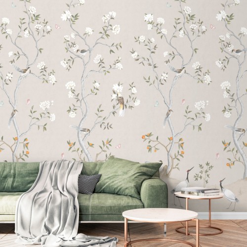 Панно Aura Spring Chinoiserie mural beige 1911-2 2,8×1,59