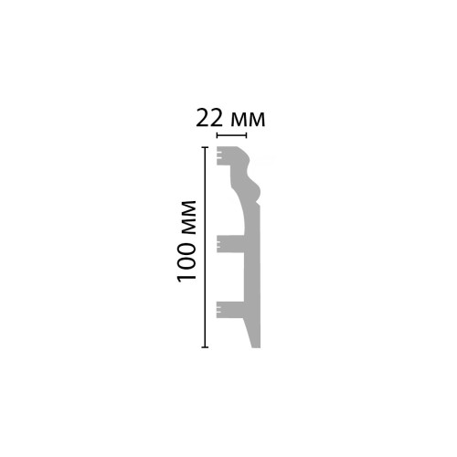Плинтус Decomaster Белый D232-115 матовый 2400×100×22 Плинтус Decomaster Белый D232-115 матовый 2400×100×22