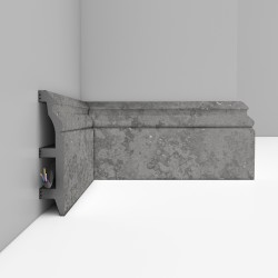 Плинтус Decomaster Травертин светлый мерцающий D232-1629G 2400×100×22