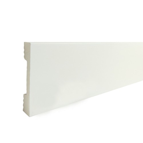 Плинтус дюрополимерный TeckWood белый ДП1 2000×60×15