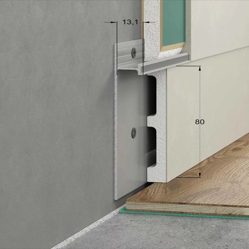 Плинтус алюминиевый скрытый с подсветкой Laconistiq Strong 42-100-300 без покрытия 3000×80×13,1 Плинтус алюминиевый скрытый с подсветкой Laconistiq Strong 42-100-300 без покрытия 3000×80×13,1