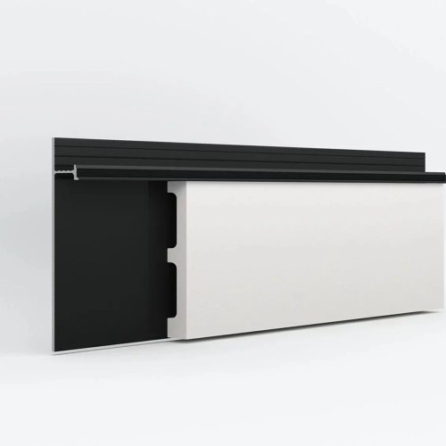 Плинтус алюминиевый скрытый с подсветкой Laconistiq Strong Черный RAL 9005 42-21-300 матовый 3000×80×13,1 Плинтус алюминиевый скрытый с подсветкой Laconistiq Strong Черный RAL 9005 42-21-300 матовый 3000×80×13,1