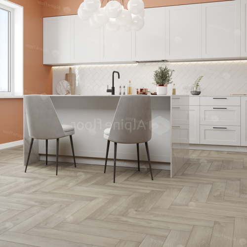 Кварцвиниловый SPC ламинат Alpine Floor Parquet Premium Дуб Фантазия ECO 19-1 венгерская елка 600×125×8
