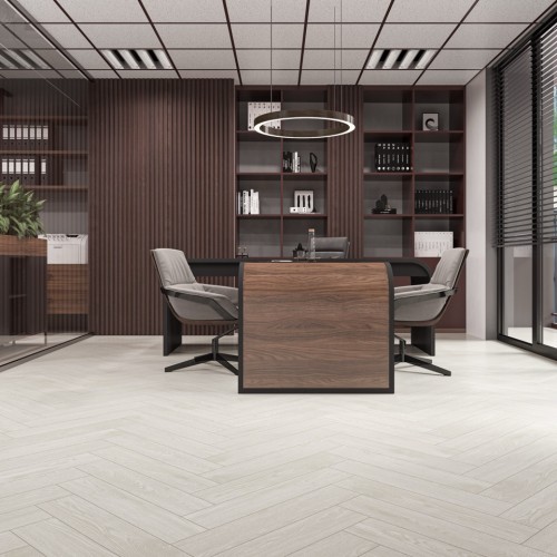 Кварцвиниловый SPC ламинат Cronafloor Herringbone Дуб Нант H003 венгерская елка 640×128×4,5