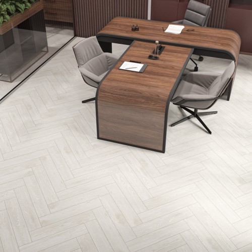 Кварцвиниловый SPC ламинат Cronafloor Herringbone Дуб Нант H003 венгерская елка 640×128×4,5