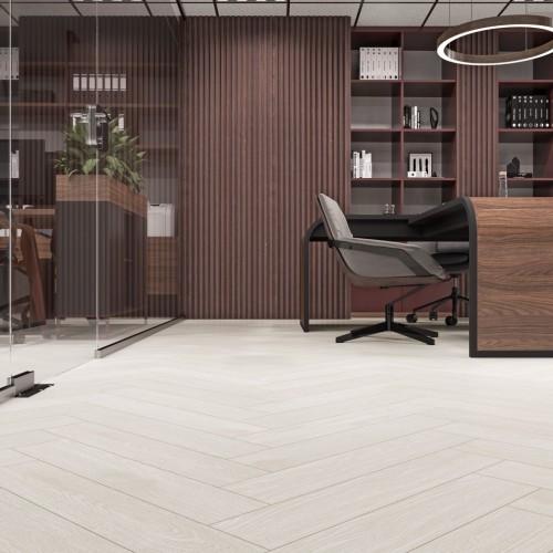 Кварцвиниловый SPC ламинат Cronafloor Herringbone Дуб Нант H003 венгерская елка 640×128×4,5