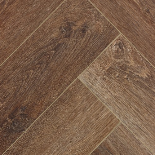 Кварцвиниловый SPC ламинат Cronafloor Herringbone Дуб Тулуза H001 венгерская елка 640×128×4,5