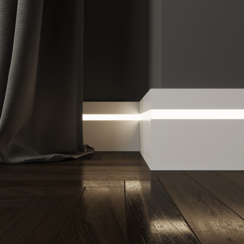 Плинтус под покраску с подсветкой Ultrawood Base 1015L i 2000×100×15 Плинтус под покраску с подсветкой Ultrawood Base 1015L i 2000×100×15